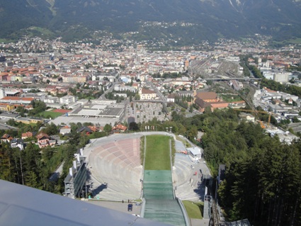 Panorama über Innsbruck vom Bergisel aus