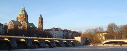 Isar und Kabelsteg in München. Bildquelle: Tiroler Fremdenführer Alexander Ehrlich